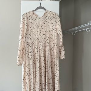 zara satin long sleeve high neck maxi dress
